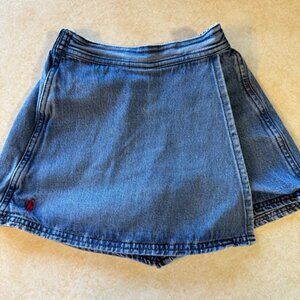 Ralph Lauren Denim Jean Polo Player Skort sz 5